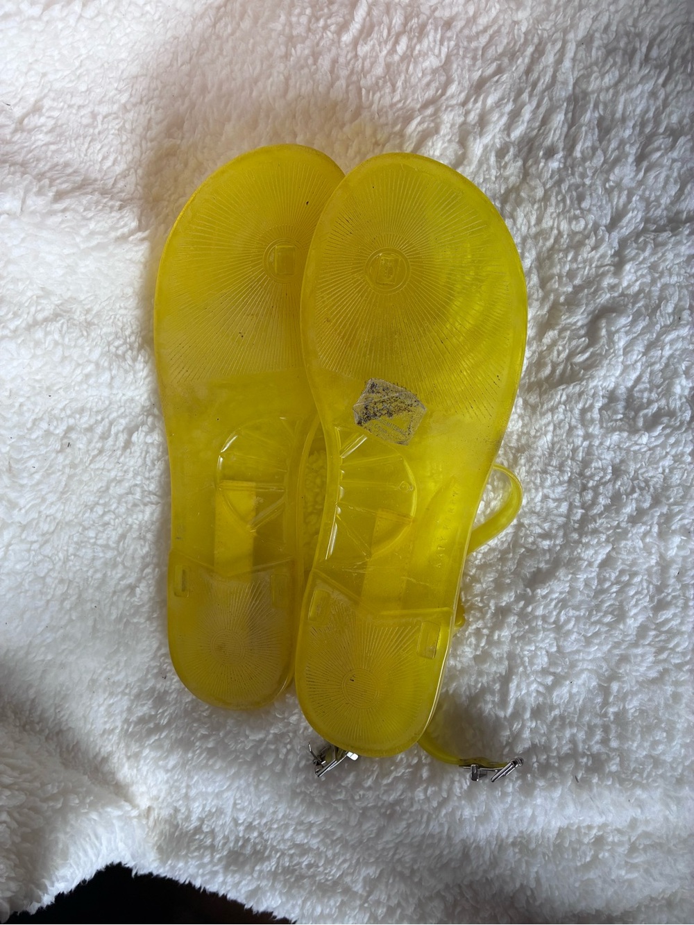 Katy Perry Collections Yellow Jelly Sandals with Lemon Slice Accent - Picture 4 of 5